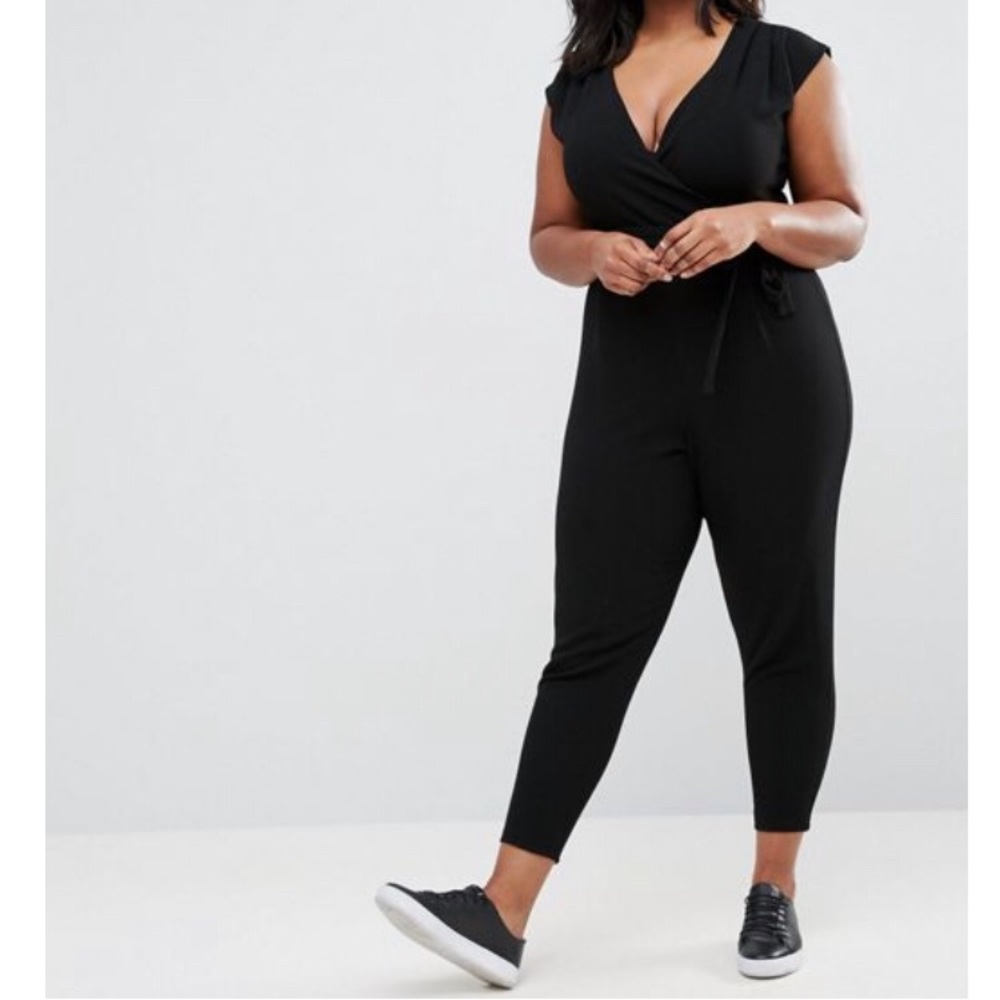 New Look Plus Wrap Tailored Jumpsuit